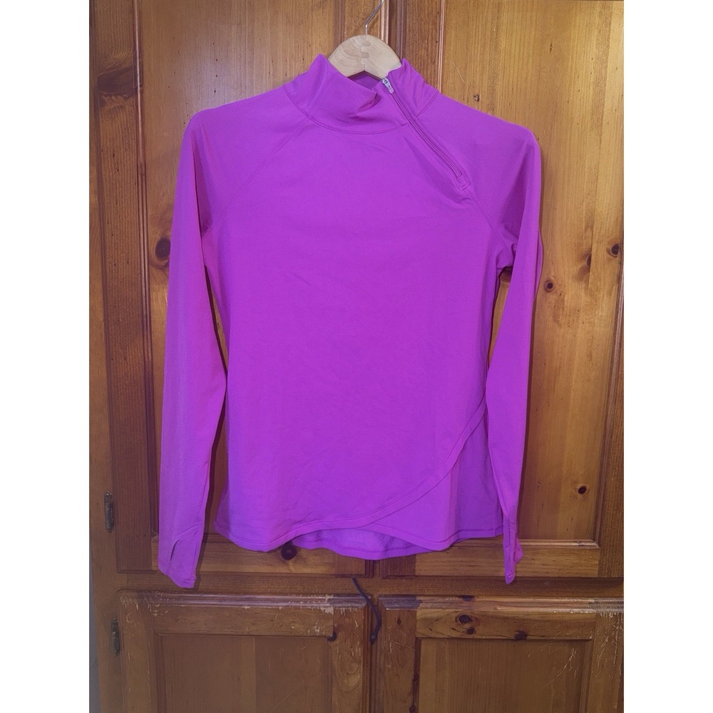 Coolibar Water Jacket UPF 50+ Long Sleeve Half Zip Women's S Swim Pink Rashguard